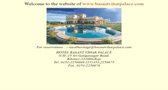 Desktop Screenshot of basantviharpalace.com